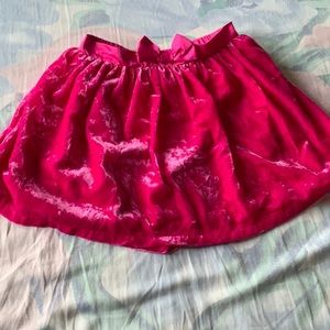 Cat & Jack girls fuchsia velvet skirt in small 6x